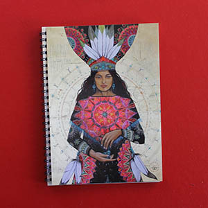 Cahier 15x21cm, 'La turquoise,' papier recyclé